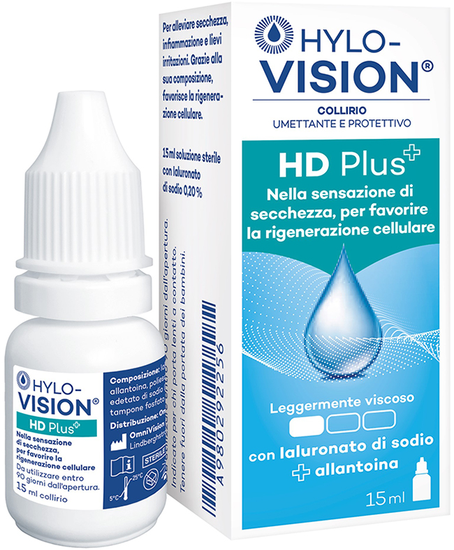 HYLOVISION HD PLUS COLLIRIO UMETTANTE E PROTETTIVO 15 ML - Angeli Pharm