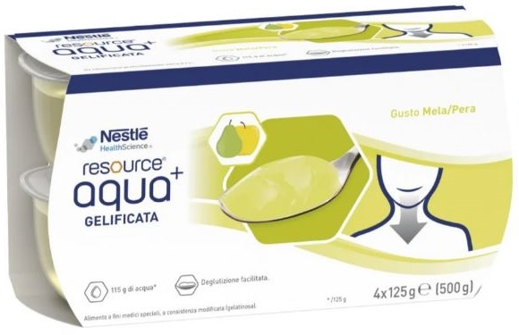 RESOURCE AQUA ACQUA GELIFICATA+APPLEPEAR CUP 6 4X125 G - Angeli Pharm