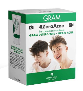 GRAM ZEROACNE 1 GRAM DETERGENTE 50 ML + 1 GRAM ACNE 50 ML - Angeli Pharm