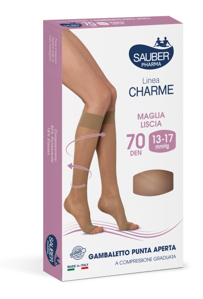 SAUBER GAMBALETTO OPEN TOE 70 DENARI MAGLIA LISCIA MEDIO TAGLIA 2 - Angeli Pharm