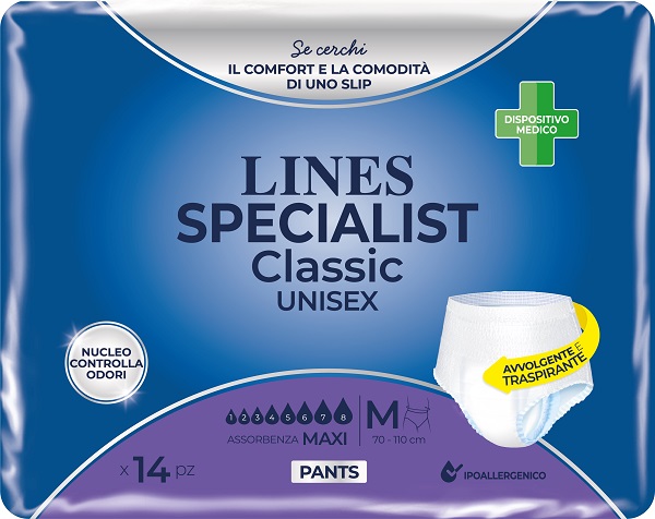 PANNOLONE A MUTANDA LINES SPECIALIST CLASSIC PANTS MAXI M 14 PEZZI - Angeli Pharm