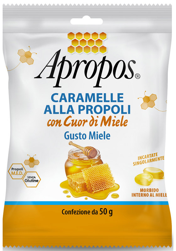 APROPOS CARAMELLE DURE MIELE CUOR DI MIELE 50 G - Angeli Pharm