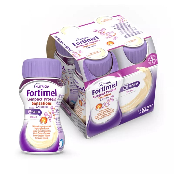 FORTIMEL COMPACT PROTEIN HOT TROPICAL ZENZERO 4 X 125 ML - Angeli Pharm
