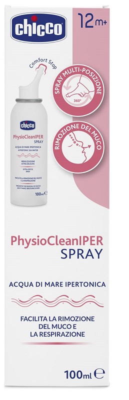 CHICCO PHYSIOCLEAN SOLUZIONE IPERTONICA SPRAY 100 ML - Angeli Pharm