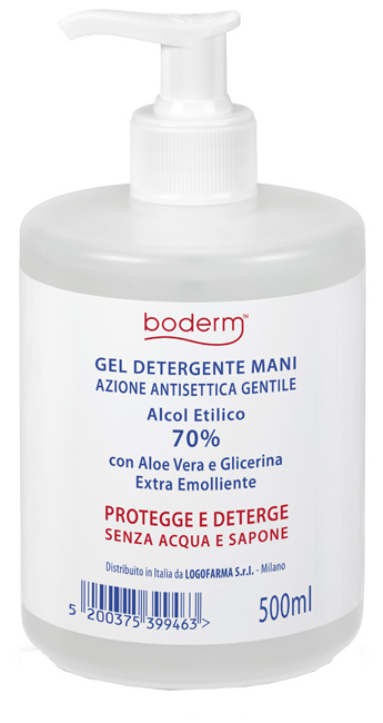 BODERM HAND CLEANSING GEL 70% 500 ML CON DISPENSER - Angeli Pharm