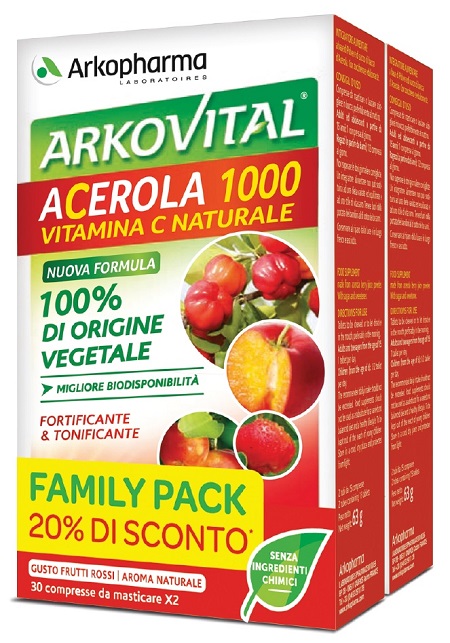ARKOVITAL ACEROLA 1000 PACK FAMILY 60 COMPRESSE - Angeli Pharm