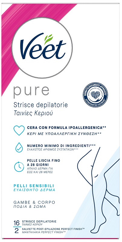 VEET STRISCE CORPO IPOALLERGENICHE 16 PEZZI - Angeli Pharm