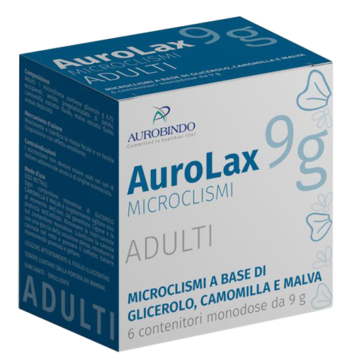 MICROCLISMI PER ADULTI AUROLAX 6 CONTENITORI 9 G - Angeli Pharm