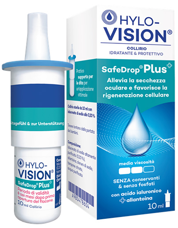 HYLOVISION SAFE DROP PLUS COLLIRIO IDRATANTE E PROTETTIVO 10 ML - Angeli Pharm