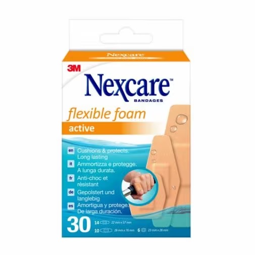 CEROTTO PREPARATO NEXCARE ACTIVE 360 GRADI N1030ASD04 ASSORTITI 3 MISURE 6 CEROTTI 23X28MM + 14 CEROTTI 22X57MM + 10 CEROTTI 28X76MM - Angeli Pharm