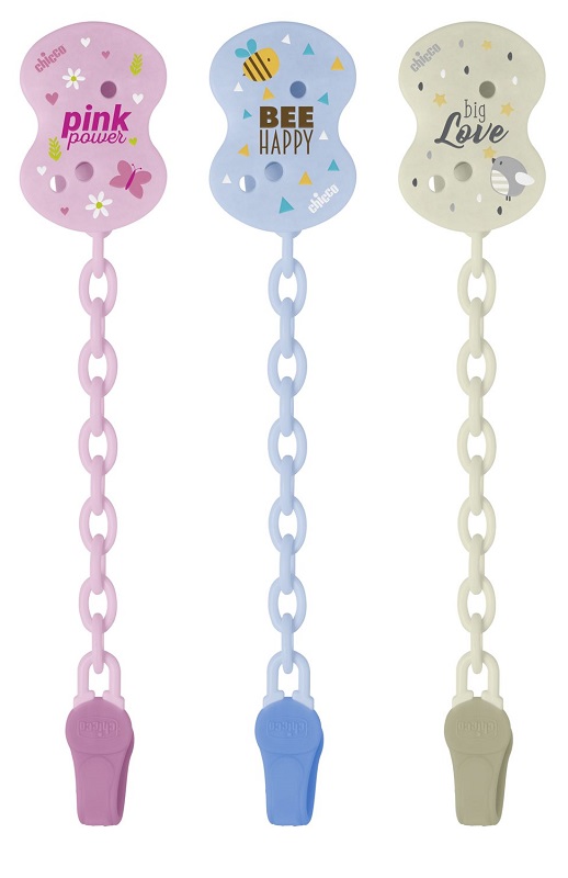 CHICCO CLIP CON CATENELLA MIXED COLORS NEW 2020 - Angeli Pharm