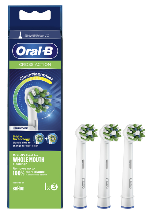 ORALB CROSS ACTION EB50 TESTINE PER SPAZZOLINO ELETTRICO 3 PEZZI - Angeli Pharm