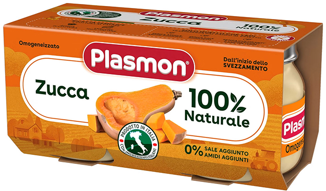 PLASMON OMOGENEIZZATO ZUCCA 2 X 80 G - Angeli Pharm