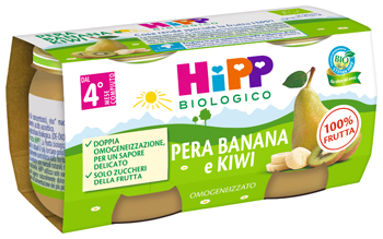 HIPP BIO OMOGENEIZZATO KIWI/BANANA/PERA 2X80 G - Angeli Pharm