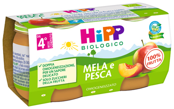 HIPP BIO OMOGENEIZZATO MELA/PESCA 2 X 80 G - Angeli Pharm