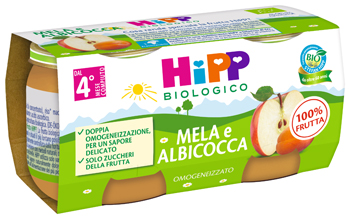 HIPP BIO OMOGENEIZZATO ALBICOCCA/MELA 2X80 G - Angeli Pharm
