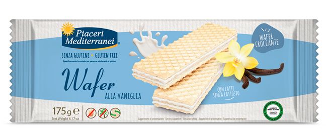 PIACERI MEDITERRANEI WAFER VANIGLIA 175 G - Angeli Pharm