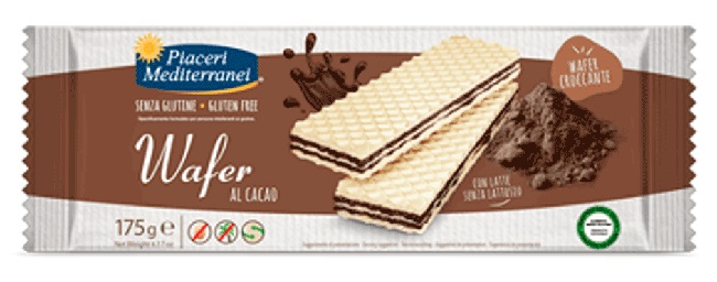PIACERI MEDITERRANEI WAFER CACAO 175 G - Angeli Pharm