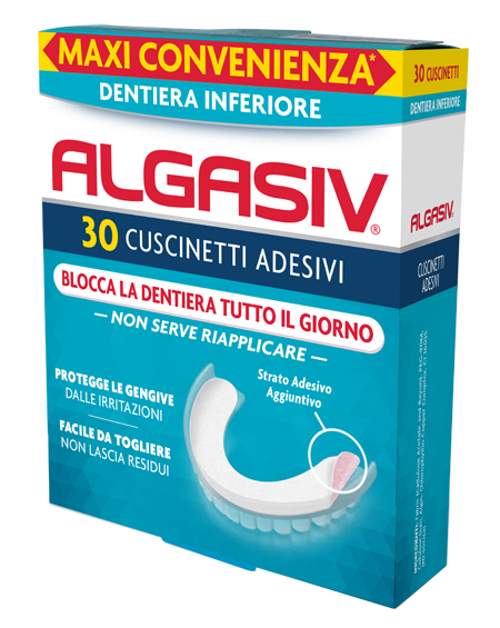ALGASIV ADESIVO PER PROTESI DENTARIA INFERIORE 30 PEZZI - Angeli Pharm