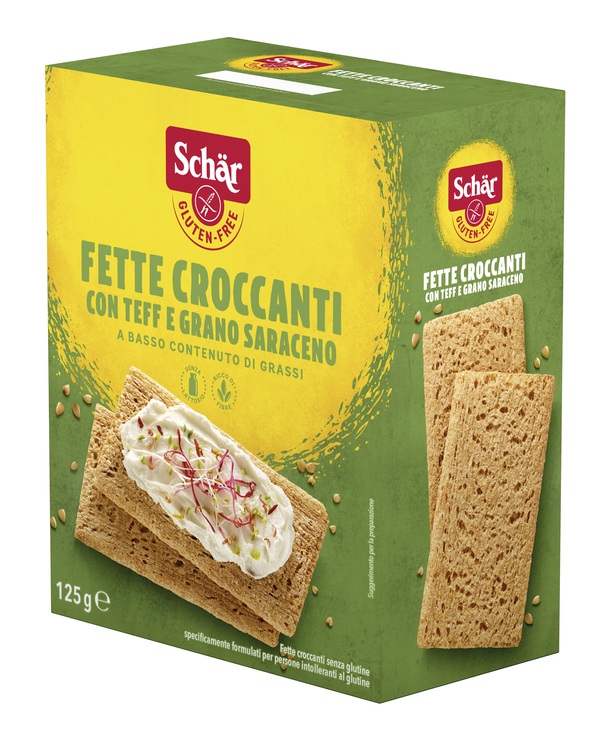 SCHAR FETTE CROCCANTI CON TEFF E GRANO SARACENO SENZA LATTOSIO 125 G - Angeli Pharm