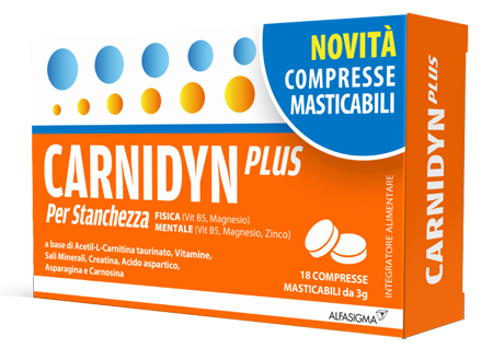 CARNIDYN PLUS 18 COMPRESSE MASTICABILI - Angeli Pharm