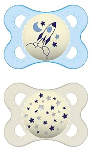 MAM SUCCHIETTO ORIGINAL NIGHT 2-6 MESI SILICONE MASCHIO 2 PEZZI - Angeli Pharm