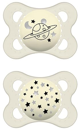 MAM SUCCHIETTO ORIGINAL NIGHT 2-6 MESI SILICONE NEUTRO 2 PEZZI - Angeli Pharm