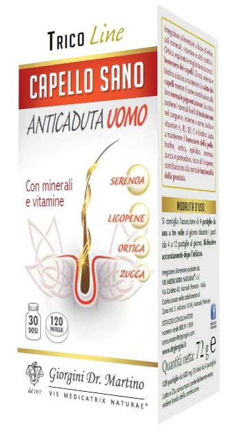 CAPELLO SANO ANTICADUTA UOMO 120 PASTIGLIE - Angeli Pharm