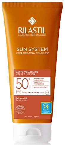 RILASTIL SUN SYSTEM PHOTO PROTECTION TERAPY SPF 50+ LATTE VELLUTANTE 200 ML - Angeli Pharm