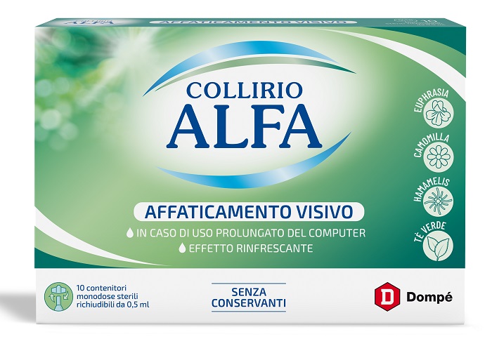 COLLIRIO ALFA AFFATICAMENTO VISIVO 10 PEZZI MONODOSE - Angeli Pharm