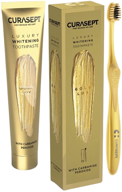 CURASEPT GOLD LUXURY WHITENING DENTIFRICIO 75 ML - Angeli Pharm