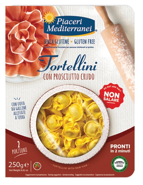PIACERI MEDITERRANEI TORTELLINI PROSCIUTTO 250 G - Angeli Pharm