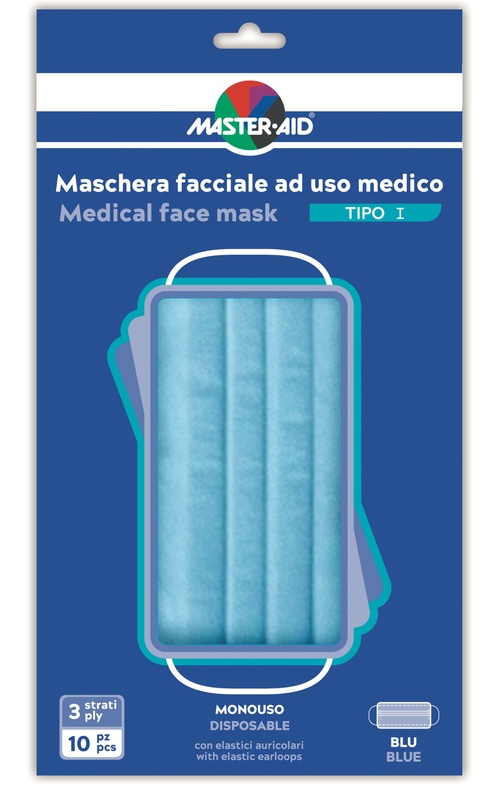 MASTER-AID MASCHERINA CHIRURGICA TIPO I MONOUSO 10 PEZZI - Angeli Pharm