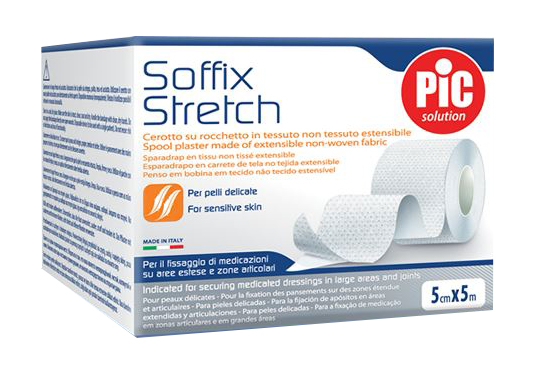 CEROTTO IN ROCCHETTO SOFFIX STRETCH 5X500 CM CON FUSTELLA - Angeli Pharm