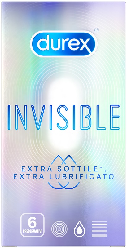 DUREX INVISIBLE EXTRA LUBRIFICATO 6 PEZZI - Angeli Pharm