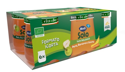 HERO BABY SOLO PERA BANANA CAROTA 6 VASETTI 120 G - Angeli Pharm