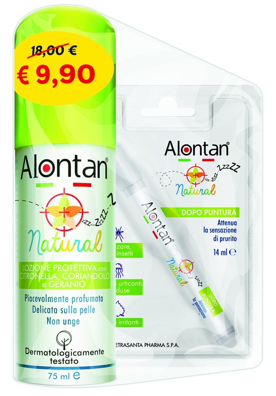 BI PACK NATURAL SPRAY 75 ML + AFTERBITE DOPO PUNTURA 14 ML - Angeli Pharm
