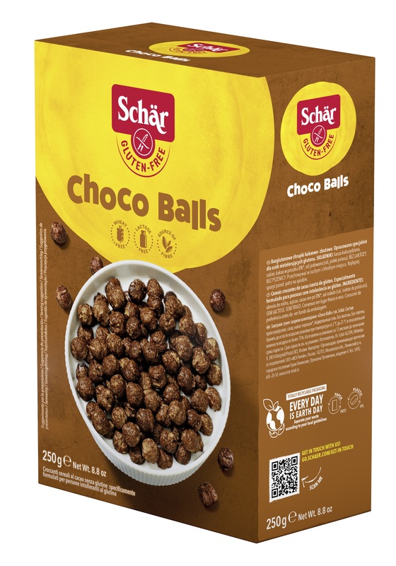 SCHAR CHOCO BALLS CEREALI SENZA LATTOSIO 250 G - Angeli Pharm