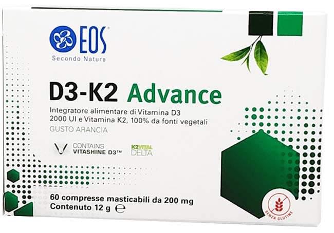 EOS D3 K2 ADVANCE 60 COMPRESSE MASTICABILI - Angeli Pharm