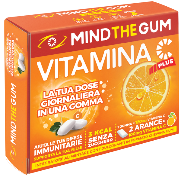 MIND THE GUM VITAMINA C AGRUMI 18 GOMME CONFETTATE - Angeli Pharm