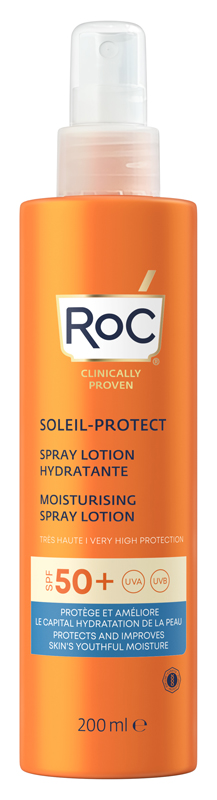 ROC LOZIONE SPRAY SOLARE CORPO SPF 50+ IDRATANTE 200 ML - Angeli Pharm