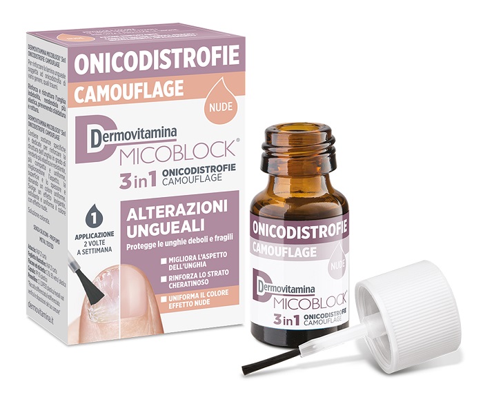 DERMOVITAMINA MICOBLOCK 3 IN 1 ONICODISTROFIE CAMOUFLAGE 8 ML NUDE - Angeli Pharm