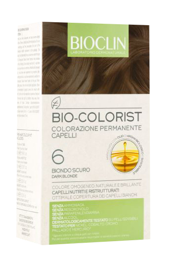 BIOCLIN BIO COLOR FAST&PERFECTION 6,0 BIONDO SCURO CREMA COLORANTE 60 ML + RIVELATORE IN CREMA 60 ML + BIO COLOR SHAMPOO 10 ML + BIO COLOR MASCHERA 10 ML - Angeli Pharm