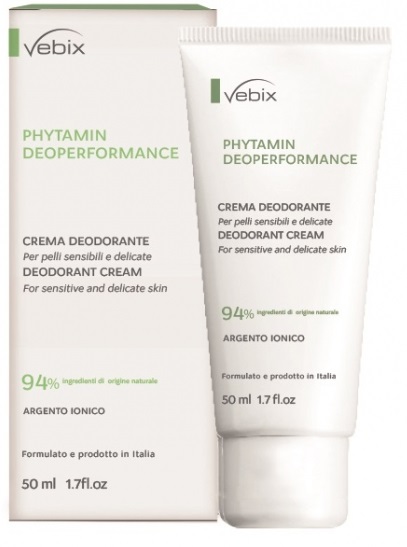 VEBIX PHYTAMIN E DEO PERFORMANCE CREMA DEO 72H-50ML SALI DI ARGENTO - Angeli Pharm