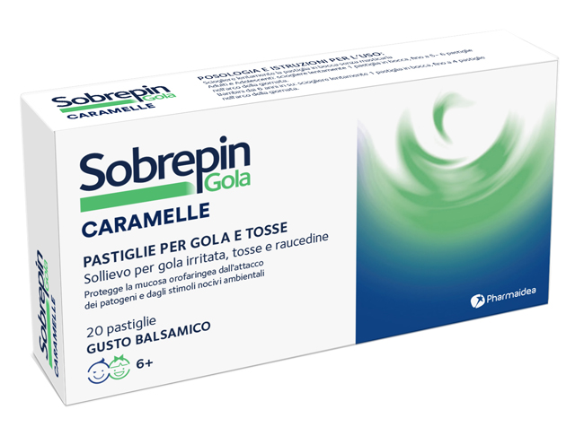 SOBREPIN GOLA CARAMELLE 20 PASTIGLIE GUSTO BALSAMICO - Angeli Pharm