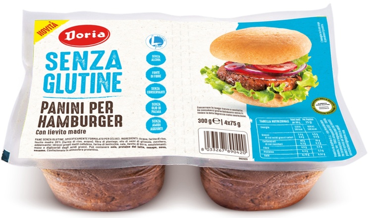 DORIA PANINI HAMBURGER 4X75 G - Angeli Pharm
