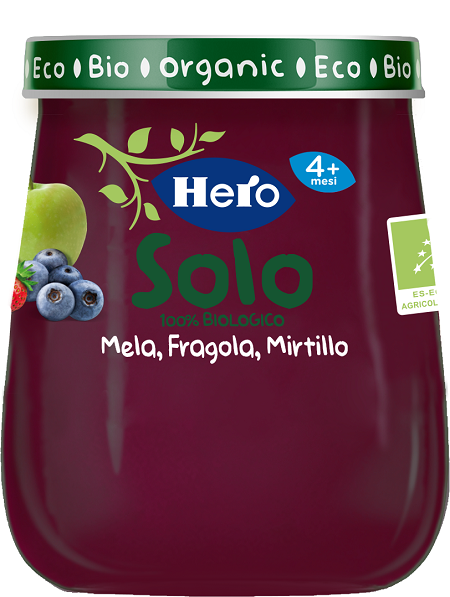 HERO BABY SOLO OMOGENEIZZATO MELA FRAGOLA MIRTILLO 120 G - Angeli Pharm