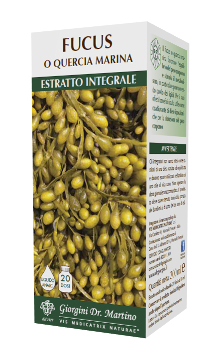 FUCUS O QUERCIA MARINA ESTRATTO INTEGRALE ANALCOLICO 200 ML - Angeli Pharm