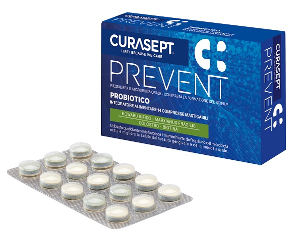 CURASEPT PREVENT PROBIOTICO 14 COMPRESSE MASTICABILI - Angeli Pharm