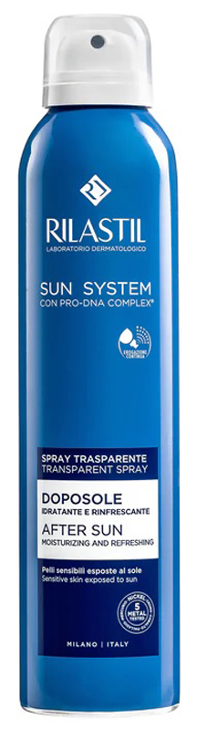 RILASTIL SUN SYSTEM DOPOSOLE SPRAY TRASPARENTE DOPOSOLE IDRATANTE E RINFRESCANTE 200 ML - Angeli Pharm